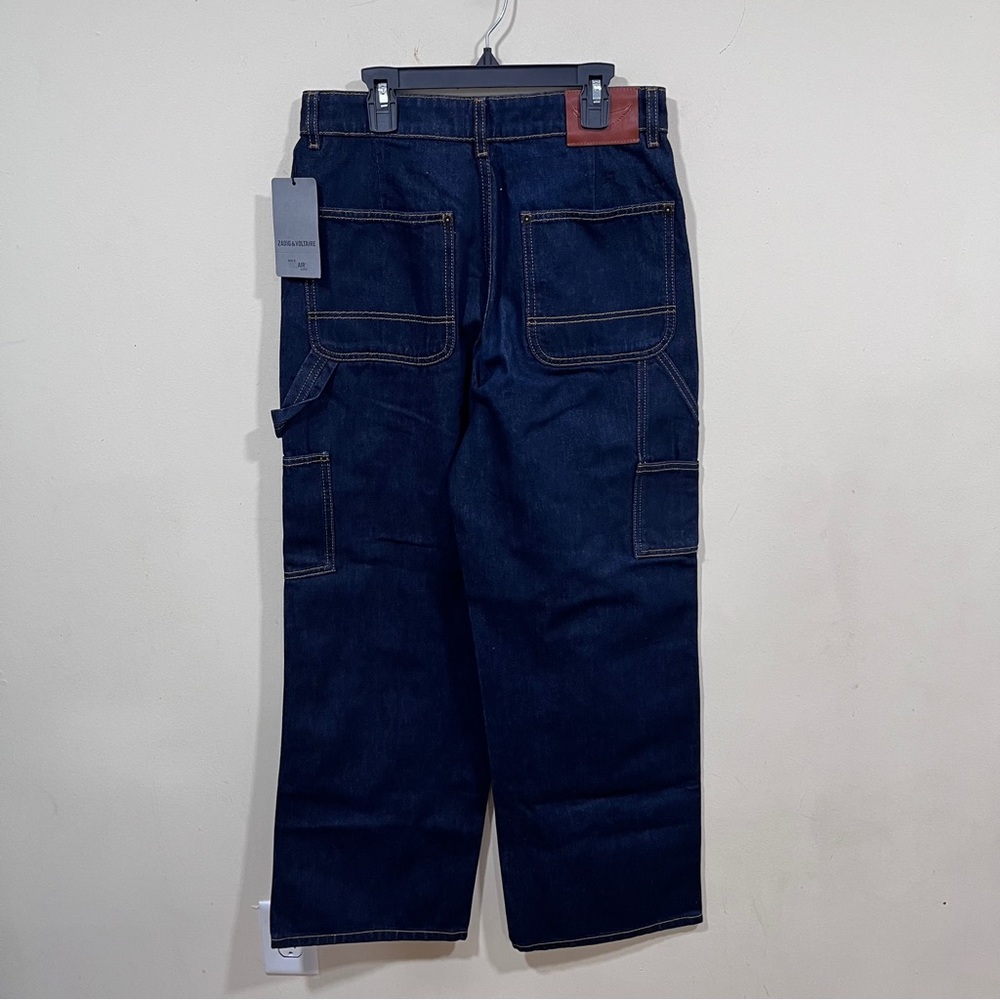 NWT Zadig & Voltaire perhaps blue denim Jeans size 24 
 wide leg women’s - Picture 10 of 14